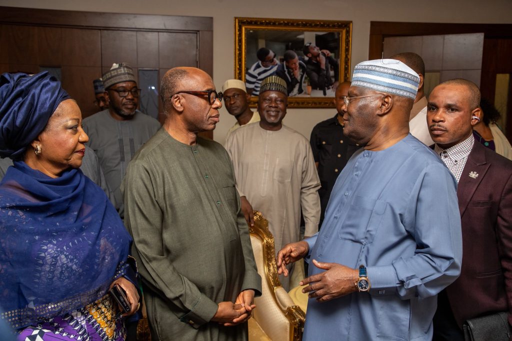 Atiku visits Amaechi, offers condolences over loss of mother