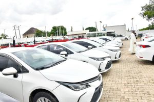 FARMER GOVERNOR UMARU BAGO PRESENTS VEHICLES TO VICE CHAIRMEN OF ALL 25 LOCAL GOVERNMENT COUNCILS