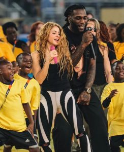 Burna Boy, Shakira reunite as FIFA World Cup final halftime show nears