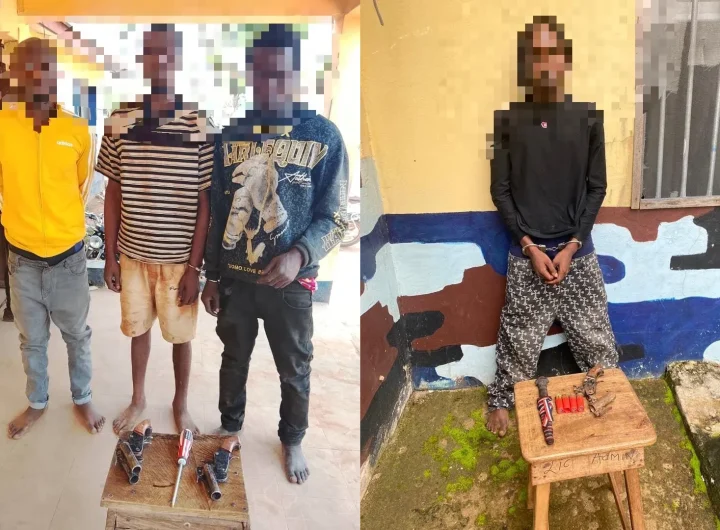 Delta police arrest 8 suspected robbers, cultists, gunrunner, recover 4 firearms