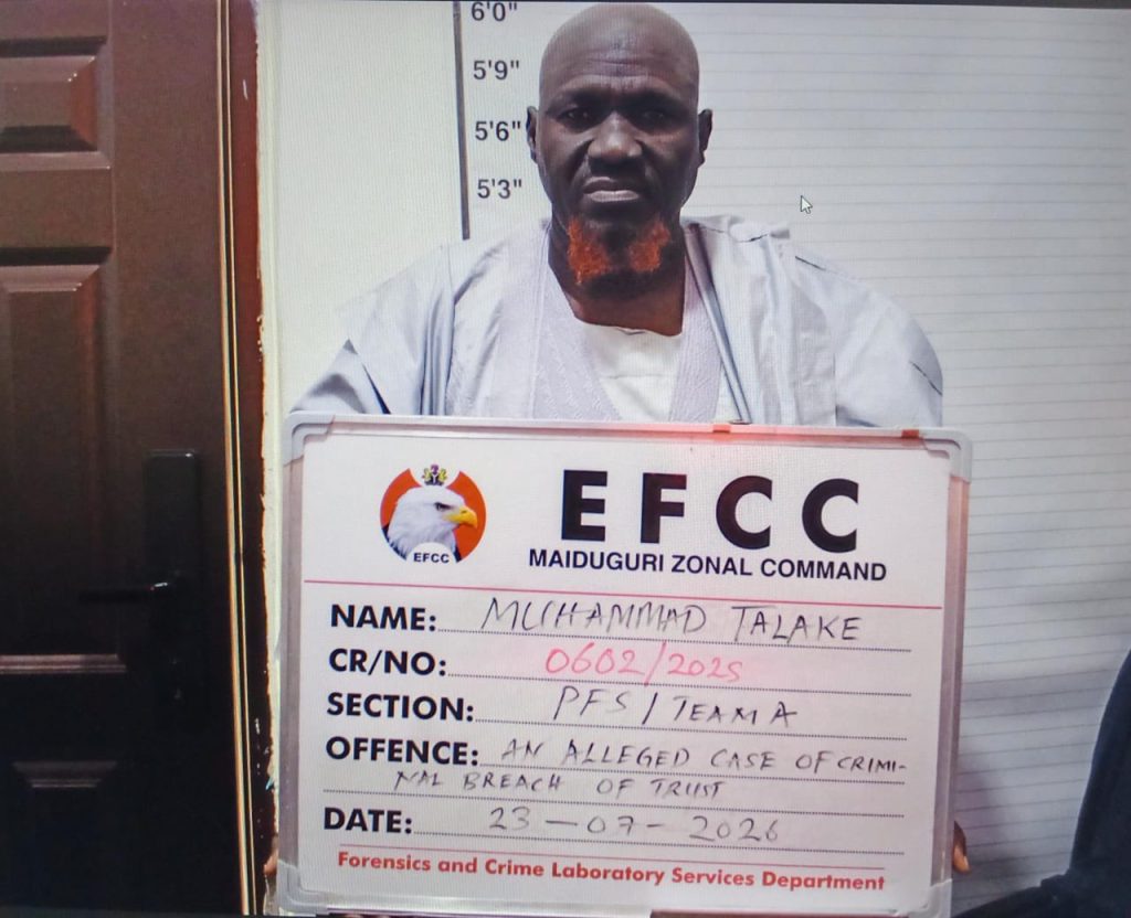 EFCC arraigns one for alleged N3.8m property fraud in Maiduguri
