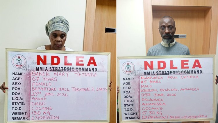 NDLEA intercepts Malaysia-bound cocaine shipments hidden in Orijin bitters cartons, arrests PhD student mastermind; 75-year old man, others 2 NDLEA intercepts Malaysia-bound cocaine shipments hidden in Orijin bitters cartons