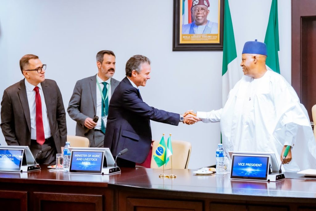 Nigeria, Brazil open new agro-trade market as shettima announces implementation phase