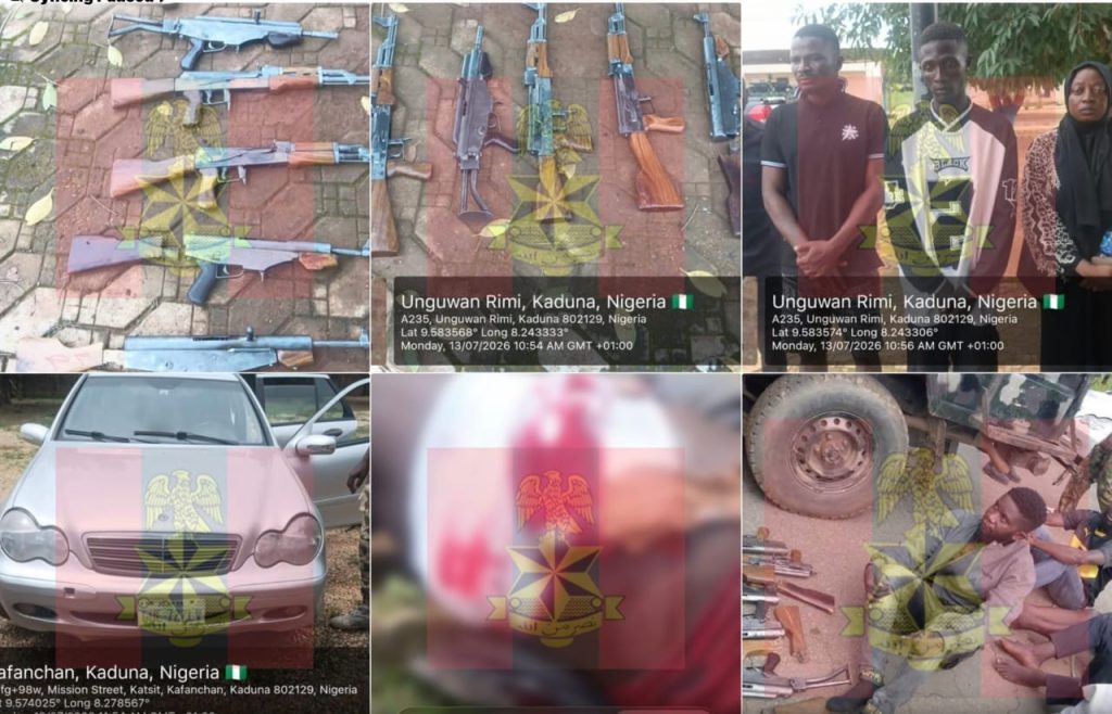 Nigerian Army burst arms trafficking ring, seizes illegal weapons in Kaduna