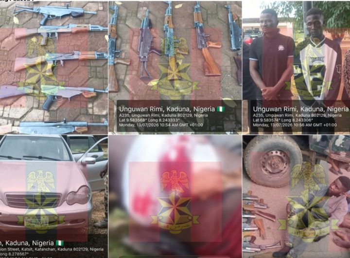 Nigerian Army burst arms trafficking ring, seizes illegal weapons in Kaduna