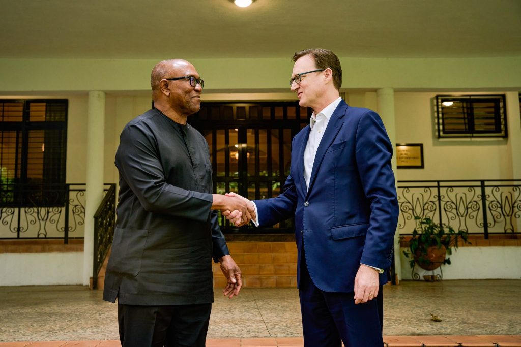 Obi meets British High Commissioner Richard Montgomery, seeks stronger democracy, lasting Nigeria-UK ties