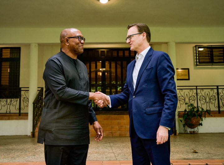 Obi meets British High Commissioner Richard Montgomery, seeks stronger democracy, lasting Nigeria-UK ties