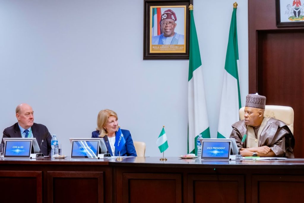 Tinubu strengthening future of Nigerian children through broad reforms, Shettima tells UNICEF