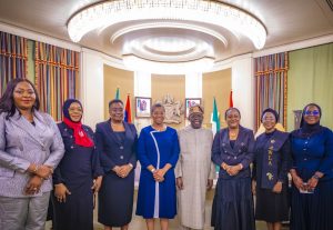 Tinubu meets NBA President female lawyers in Abuja