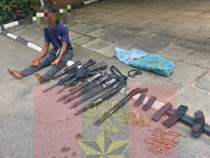 Troops disrupt criminal logistics network, arrest suspected armourer, recover cache of arms