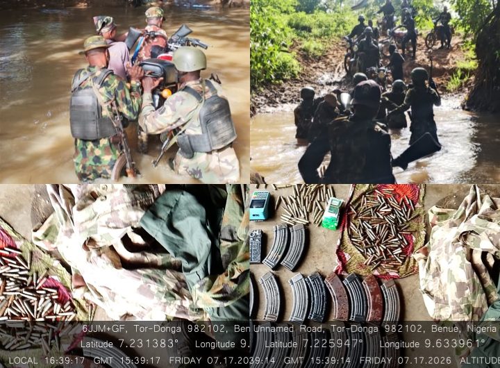 Troops raid terrorists' hideout, recover weapons, rescue 3 kidnap victims in Benue  