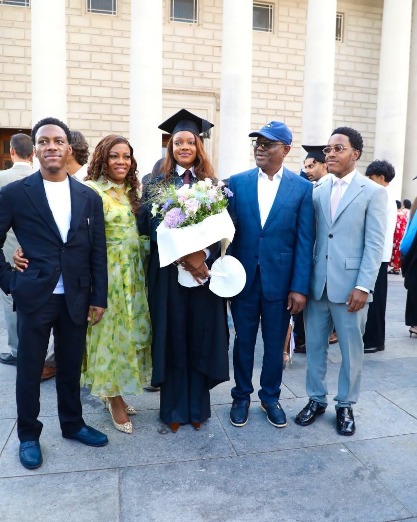 PHOTONews: Wike, family celebrates as daughter Jazmyne earns law degree from University of Southampton, UK 4 Wike, family celebrates as daughter Jazmyne earns law degree from University of Southampton, UK