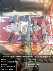 nigerian Army recover weapons from kidnappers in Edo