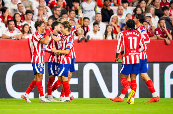Lookman scores as Atletico Madrid beat Sevilla 3-1 to stay top of LaLiga