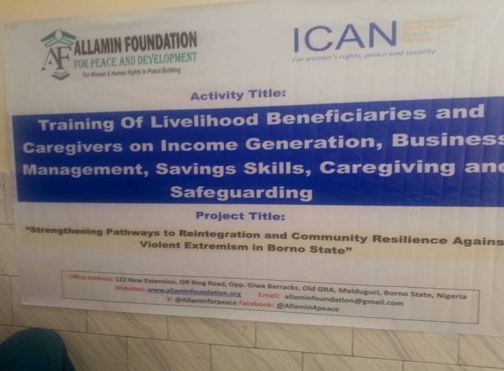 Allamin foundation, ICAN empower conflict victims, caregivers with livelihood skills in Borno