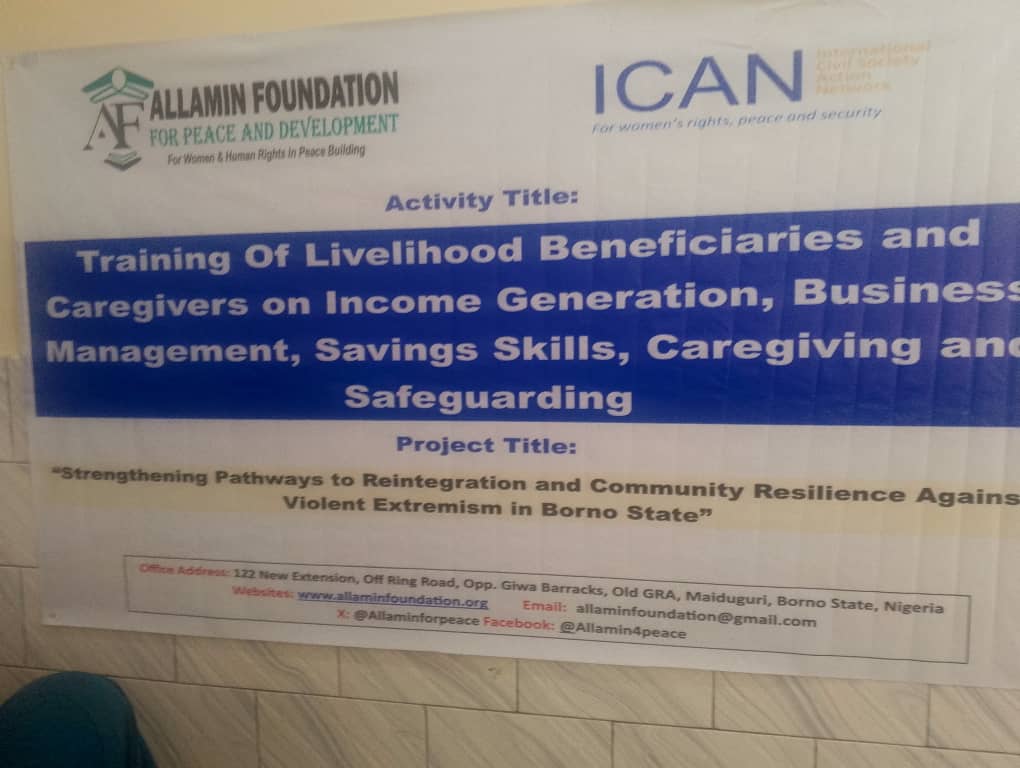 Allamin foundation, ICAN empower conflict victims, caregivers with livelihood skills in Borno