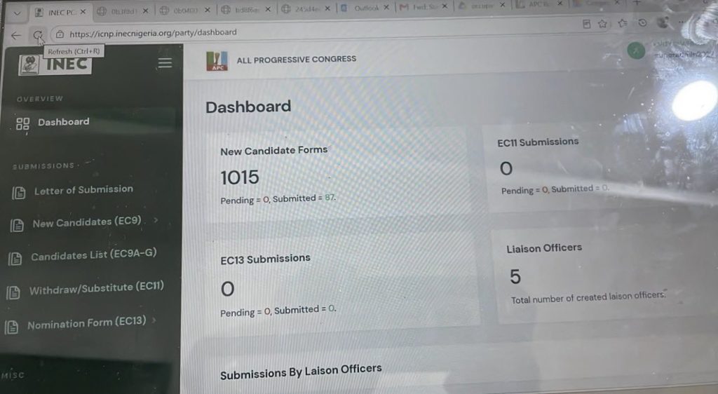 APC completes 100% upload of governorship, state assembly candidates for 2027 elections 2 ApC UPLOAD CANDIDATE ON INEC Portal