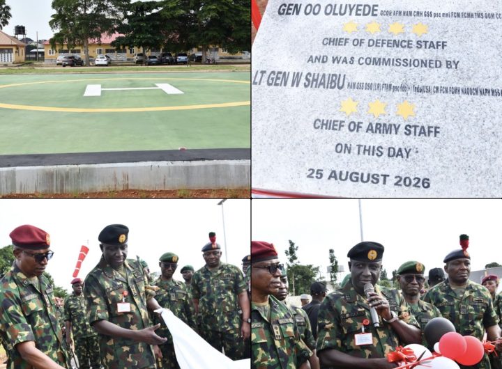 COAS commissions helipad for emergency air evacuation of wounded soldiers at 44 Army Reference Hospital Kaduna