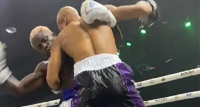 Charles Okocha defeats Portable as celebrity boxing rematch ends in chaos