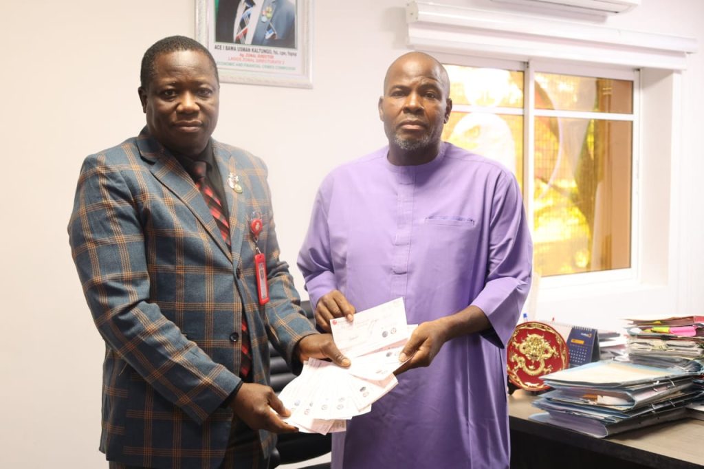 EFCC hands over recovered N125m to land fraud victim in Lagos
