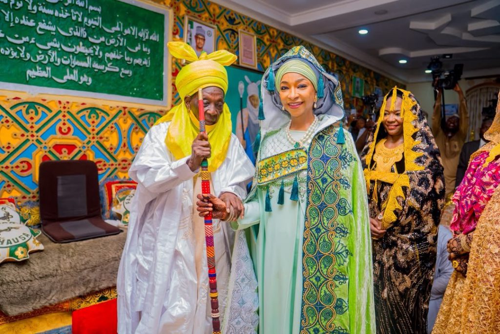 Emir of Daura Turbans Tinubu’s daughter, Iyaloja, Hannatu Musawa with Hausa traditional titles 3 Emir of Daura Turbans Tinubu’s daughter, Iyaloja, Hannatu Musawa with Hausa traditional titles