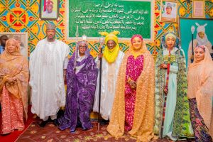 Emir of Daura Turbans Tinubu’s daughter, Iyaloja, Hannatu Musawa with Hausa traditional titles