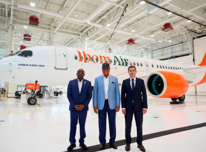 Eno inspects Ibom Air’s 3rd airbus ahead of delivery in Canada