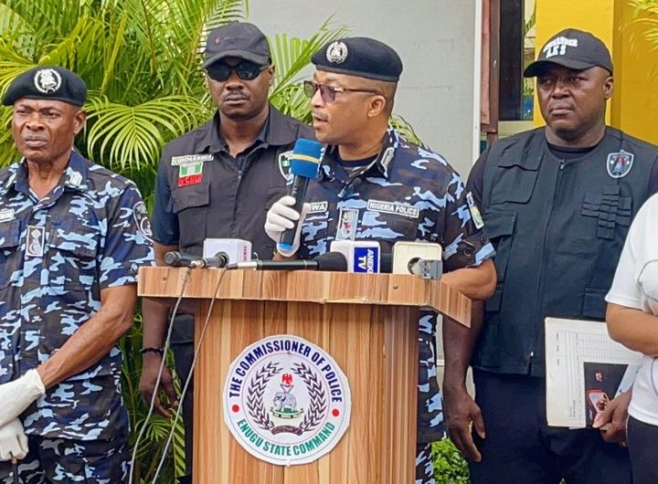 Enugu police arrest 14 kidnap suspects, recover 5 AK-47 rifles, 310 rounds of ammunition