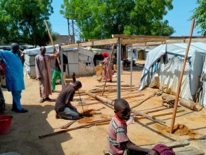 NCA hails Rev. Omolehin for funding emergency tents, toilets for displaced Borno Christians