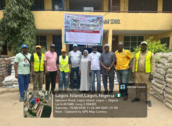 NEMA distributes relief materials to flood, windstorm victims in Lagos Island