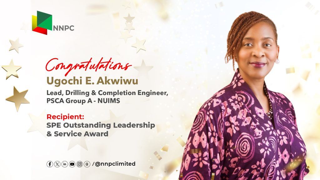 NNPC's Ugochi Akwiwu wins SPE Outstanding Leadership, Service Award at NAICE 2026