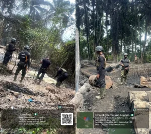 Nigerian Navy recovers 103,000 litres of illegal diesel, destroys 3 illegal refineries in Rivers