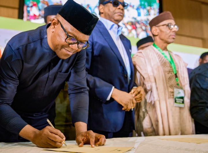 Obi signs 2027 peace accord, says those seeking to be called ‘His Excellency’ must behave excellently