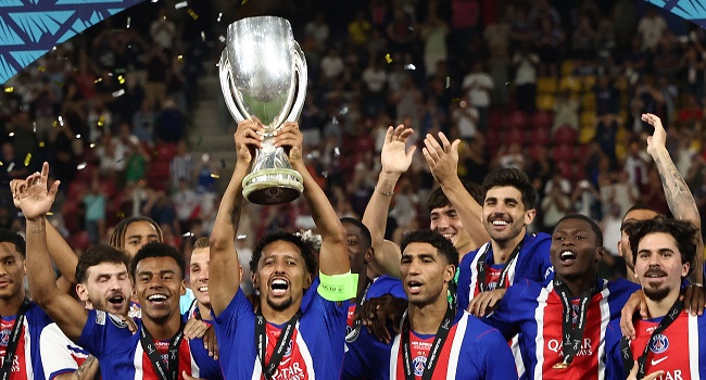 PSG beat Aston Villa 2-1 to retain UEFA Super Cup