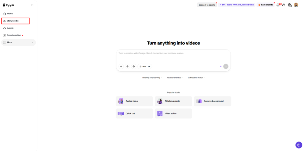Generate Professional-Grade Assets on Any Budget with Story Studio 4 Story Studio interface for generating professional-grade creative assets on any budget