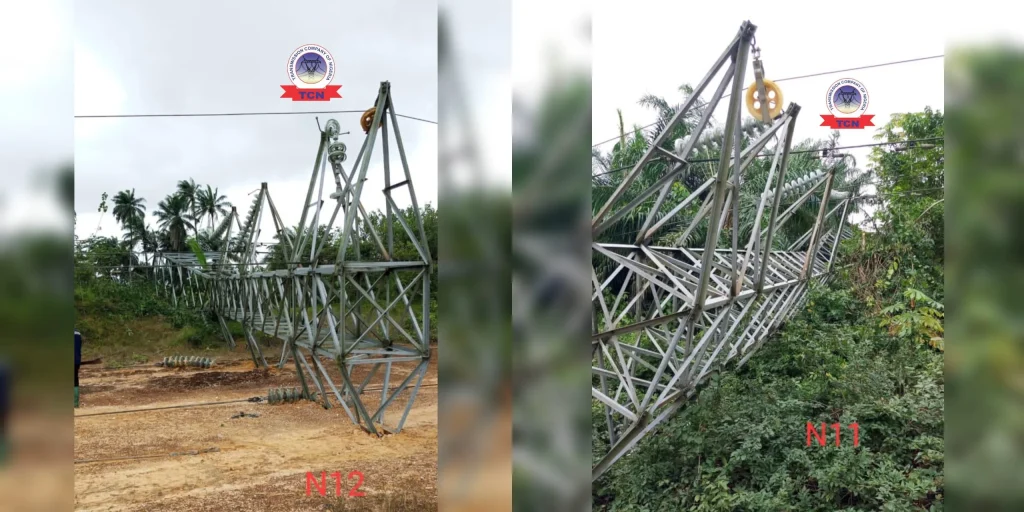 TCN: 5 transmission towers collapse after severe vandalism on Ikot Abasi–Eket 132kV line