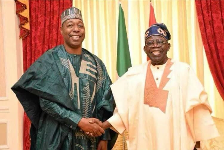 President Bola Tinubu and Borno State Governor, Babagana Zulum