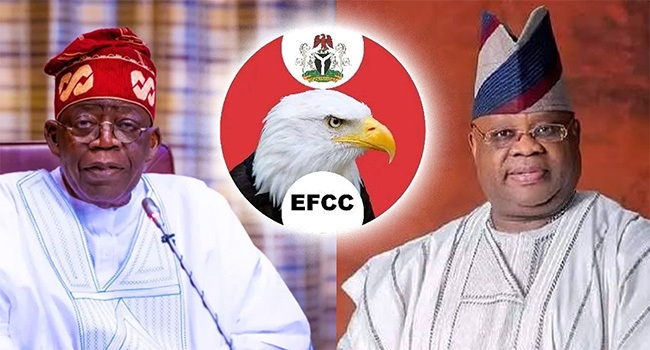 UPDATED: Tinubu phones Adeleke, orders EFCC to vacate court order freezing Osun account