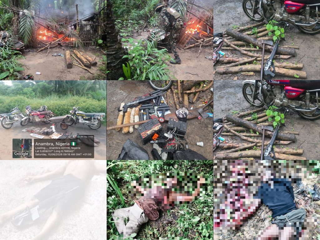 Troops dismantle IPOB/ESN camps, recover arms, explosives in Anambra
