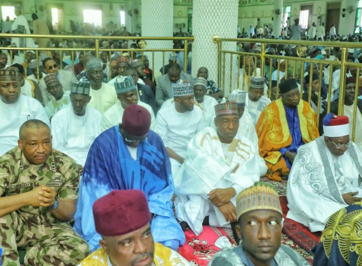 Zulum, Shehu of Borno, lead mourners at funeral prayer for Senator Kaka Yale