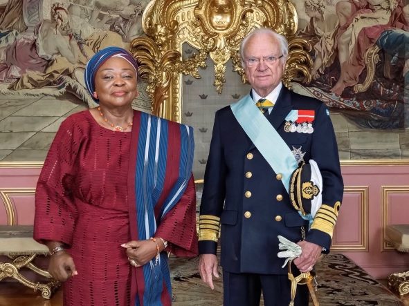 Ambassador Lola Akande to King Carl XVI Gustaf of Sweden