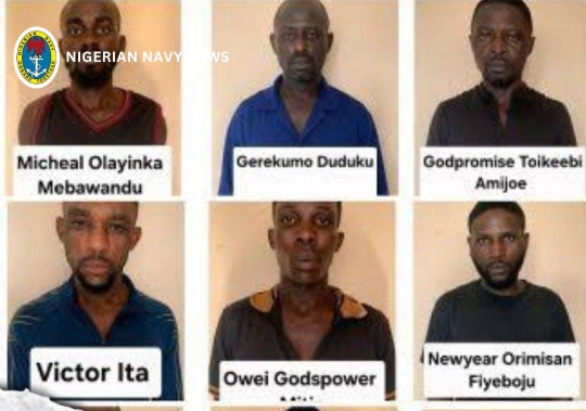 Court convicts 9 crude oil thieves arrested by Nigerian Navy in Akwa Ibom