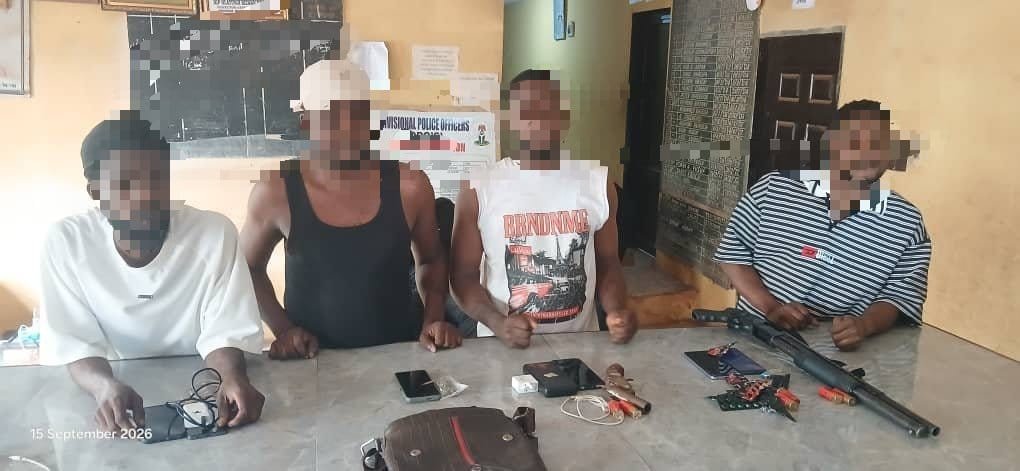 Delta police arrest 6 cultists, recover gun, drugs, military camouflage