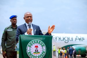Mbah flags off Enugu Air maiden International flight to Douala, Cameroon