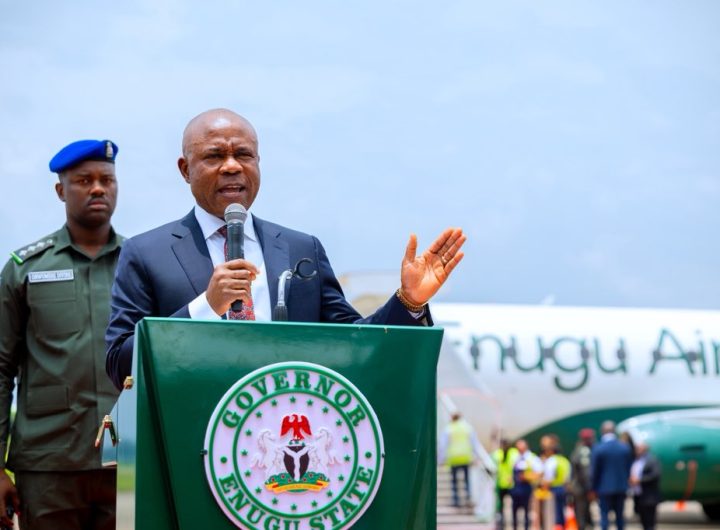 Mbah flags off Enugu Air maiden International flight to Douala, Cameroon