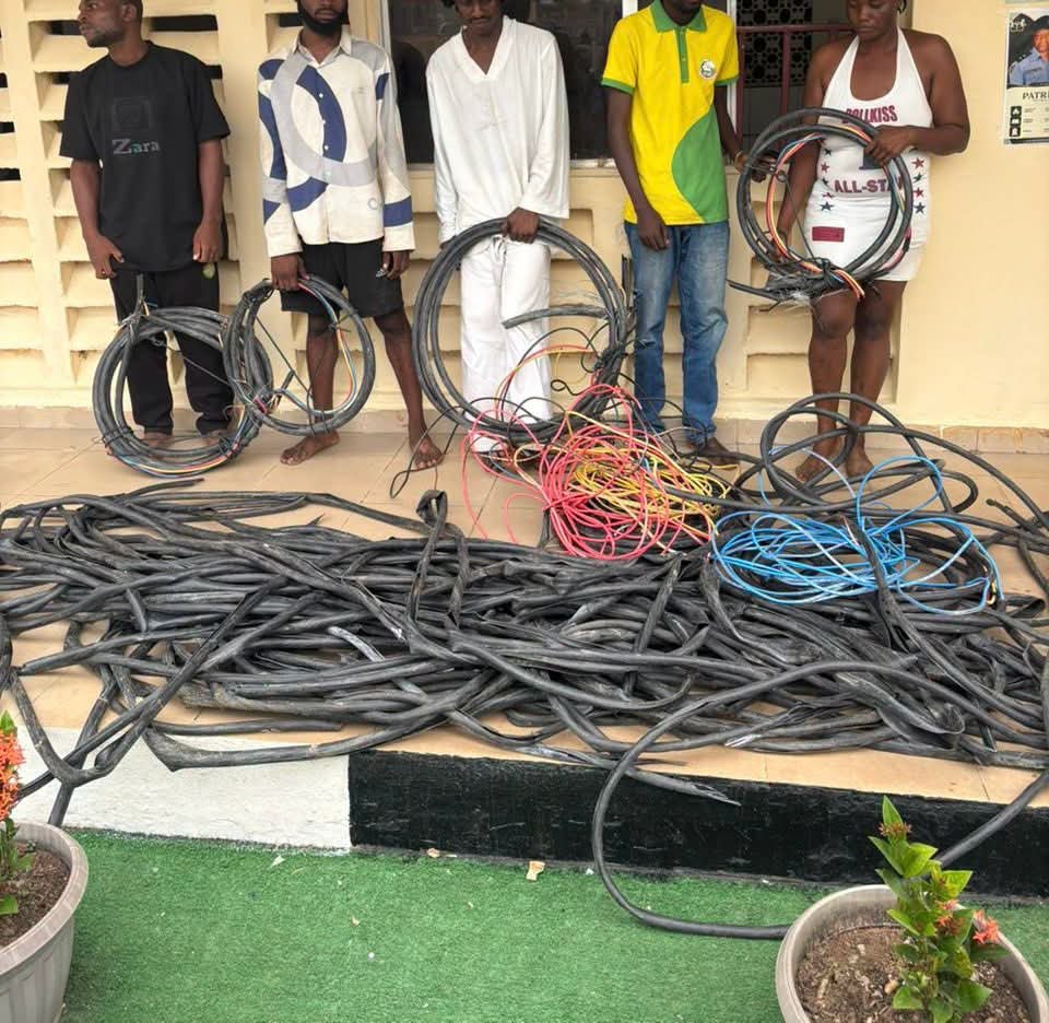 FCT police arrest 10 suspected vandals, recover stolen armoured cables, solar street light