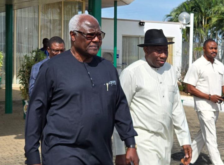 After 2 years in Nigeria, Jonathan sees off ex-Sierra Leone President Koroma as treason charges are dropped