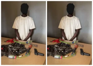 Lagos police arrest cultist, recover pistol, axe, ‘Ice’ drug in Ikorodu