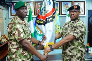 Maj. Gen. Abubakar hands over command of OPHK to Maj. Gen. IA Ajose