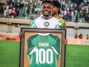 Moses Simon reaches 100 Nigeria caps